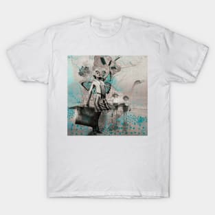 Beachfront Reverie: Vintage collage T-Shirt